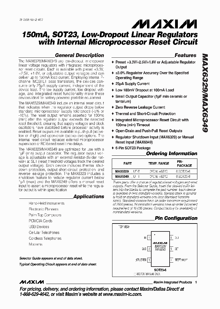 MAX6329_274985.PDF Datasheet