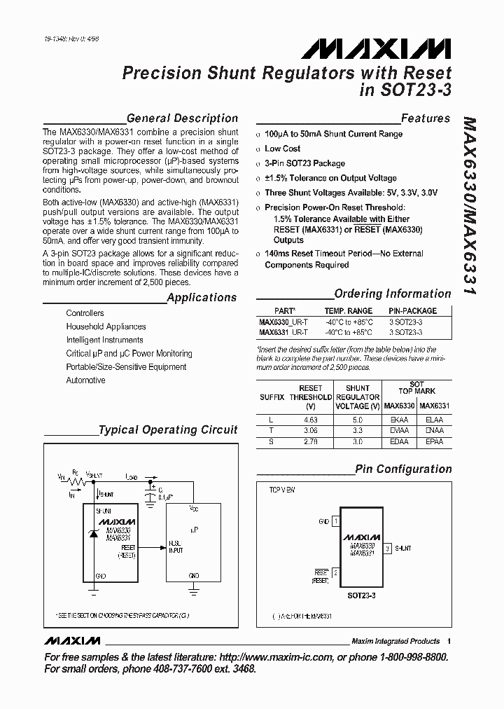 MAX6331_275292.PDF Datasheet