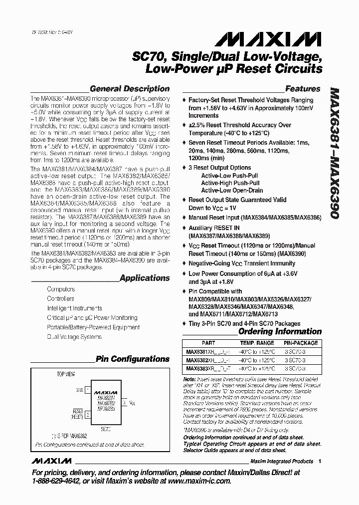 MAX6390XS31D4-T_240404.PDF Datasheet