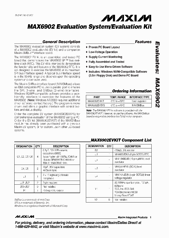 MAX6902EVSYS_262210.PDF Datasheet