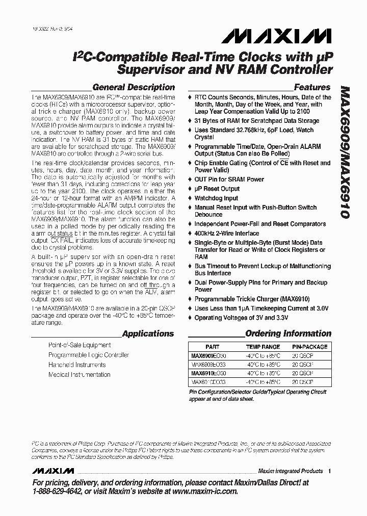 MAX6910_305174.PDF Datasheet