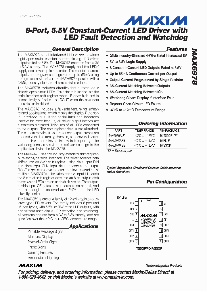 MAX6978_305177.PDF Datasheet