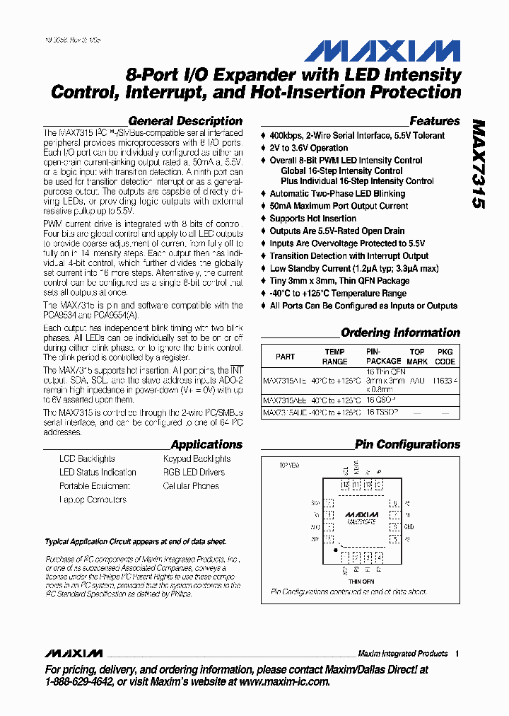 MAX7315_238701.PDF Datasheet