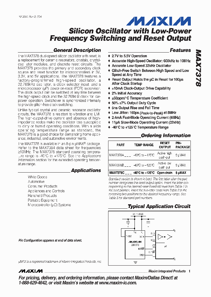 MAX7378_258794.PDF Datasheet