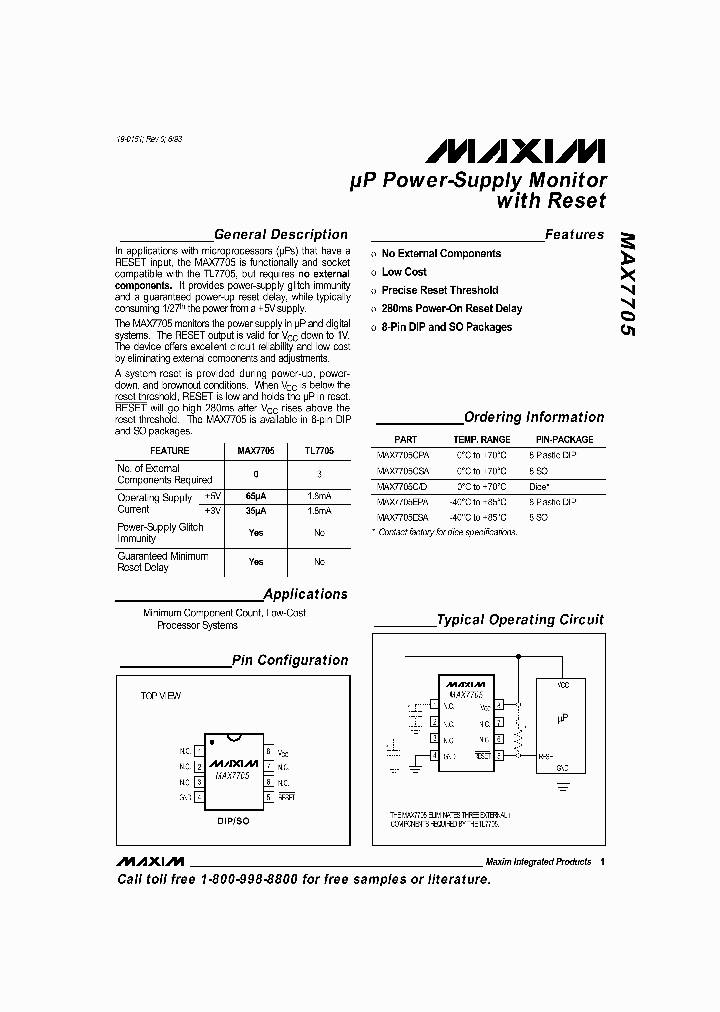 MAX7705_110962.PDF Datasheet