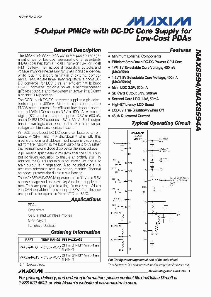 MAX8594A_299411.PDF Datasheet