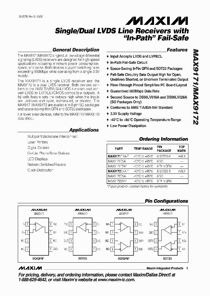 MAX9171_275032.PDF Datasheet