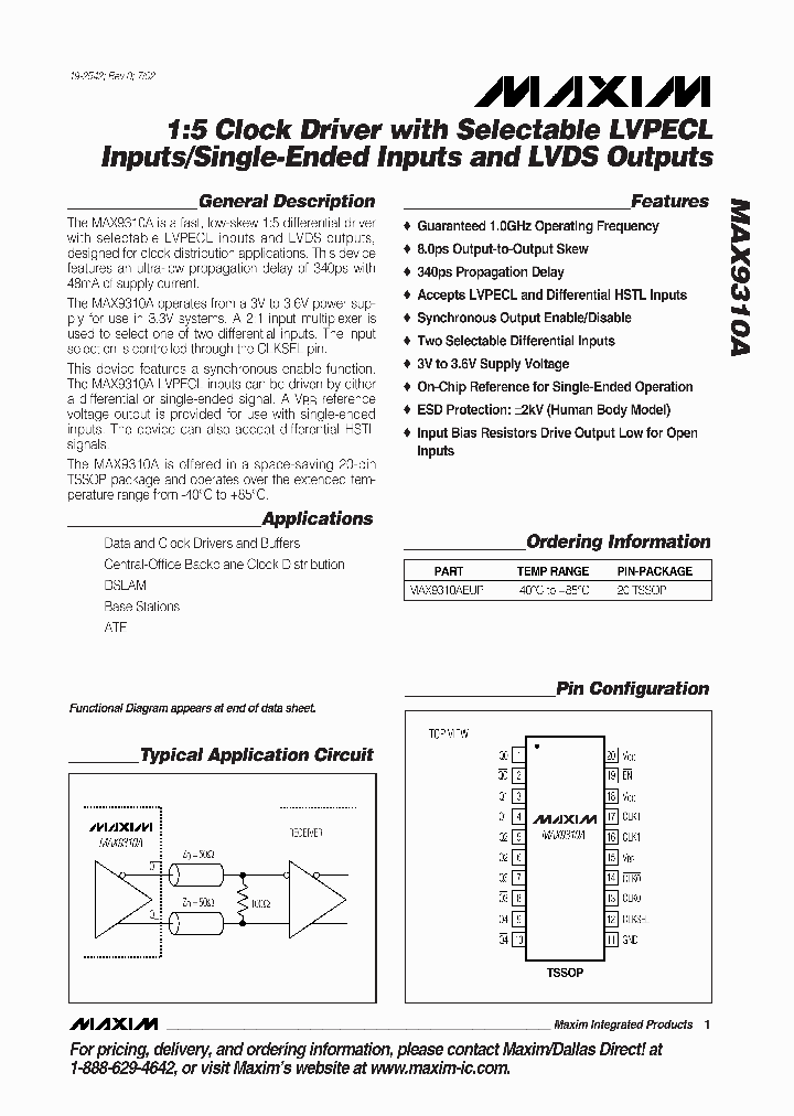 MAX9310A_293509.PDF Datasheet