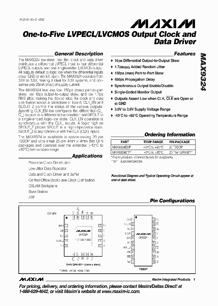 MAX9324_283975.PDF Datasheet
