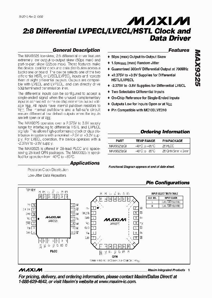 MAX9325_275734.PDF Datasheet