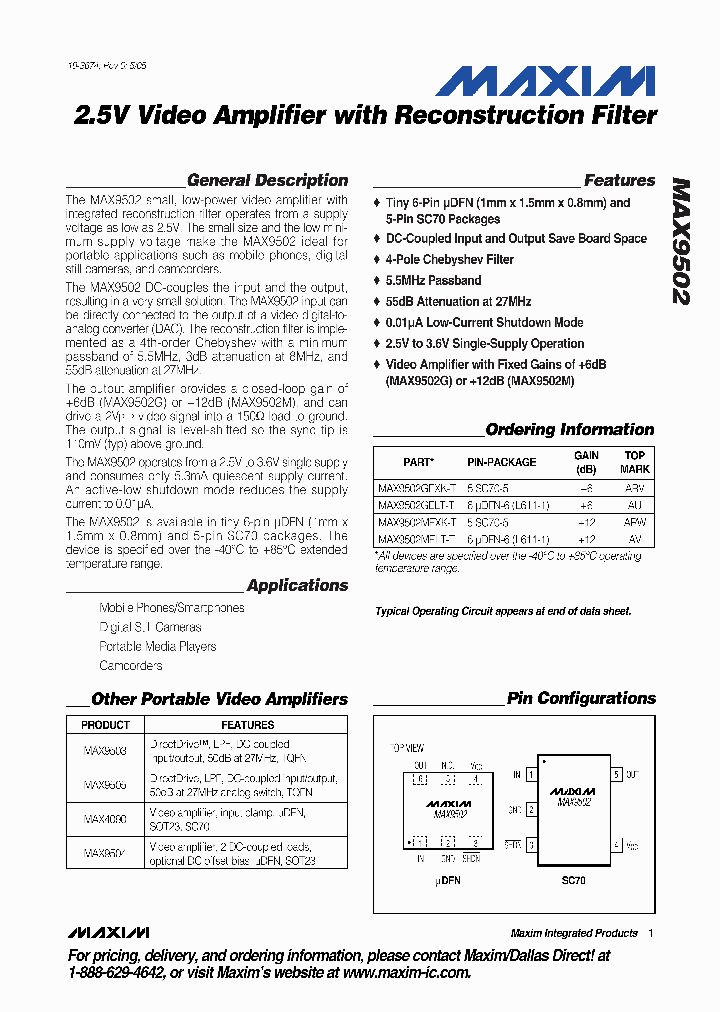 MAX9502_291258.PDF Datasheet