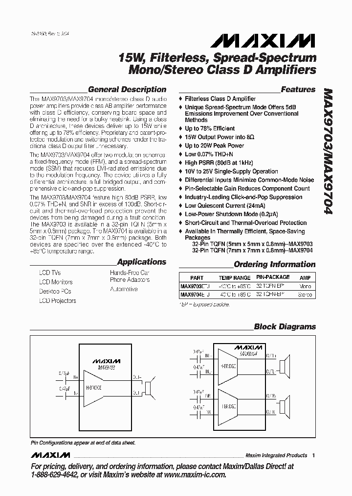 MAX9703_299654.PDF Datasheet