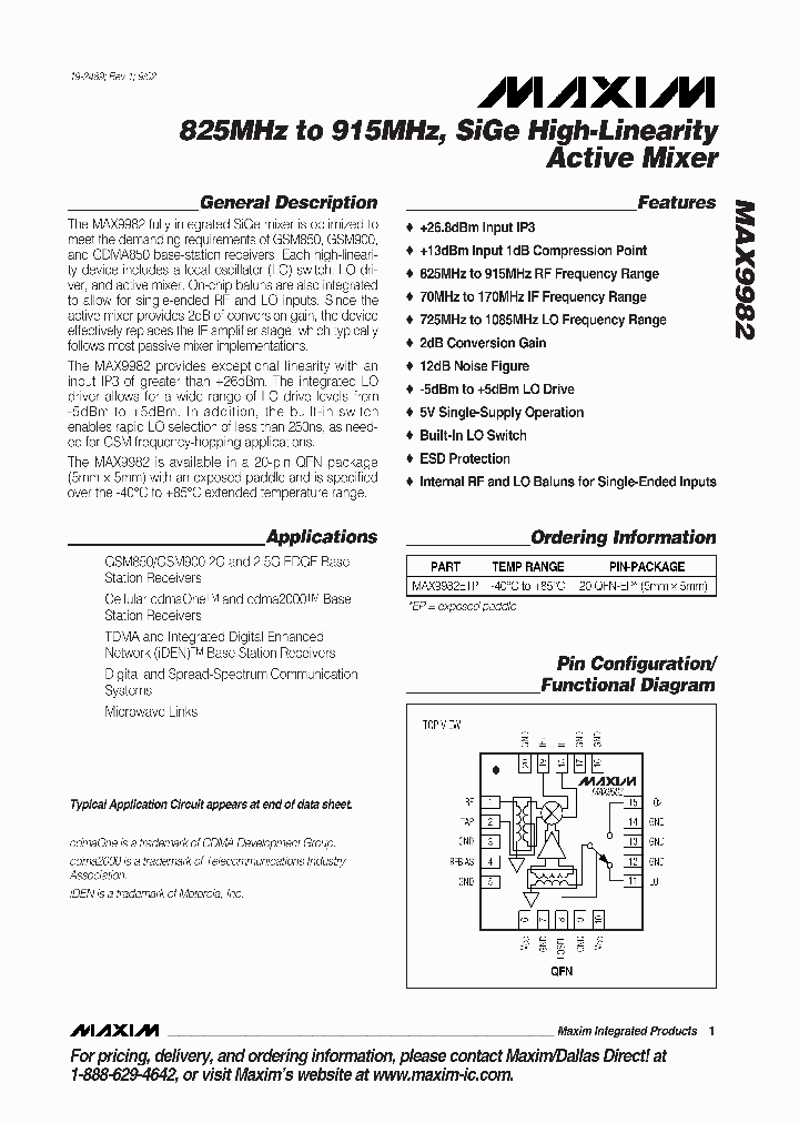 MAX9982_263029.PDF Datasheet