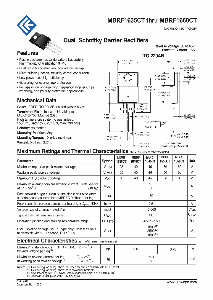 MBRF1660CT_282627.PDF Datasheet