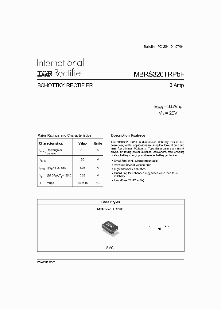 MBRS320TRPBF_209321.PDF Datasheet