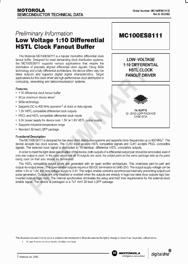 MC100ES8111_281119.PDF Datasheet