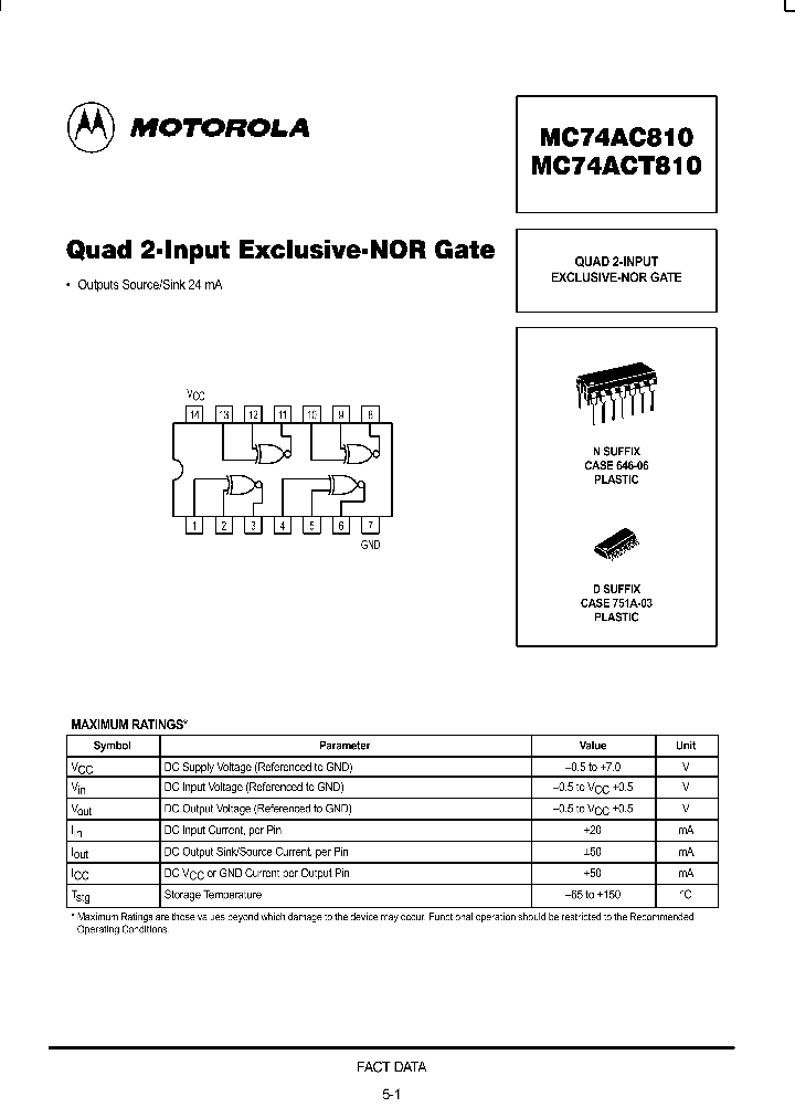 MC74ACT810_292734.PDF Datasheet