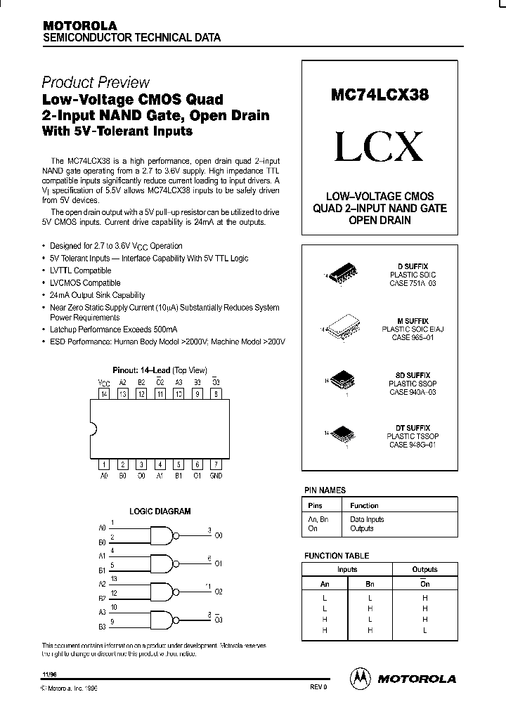 MC74LCX38_275040.PDF Datasheet