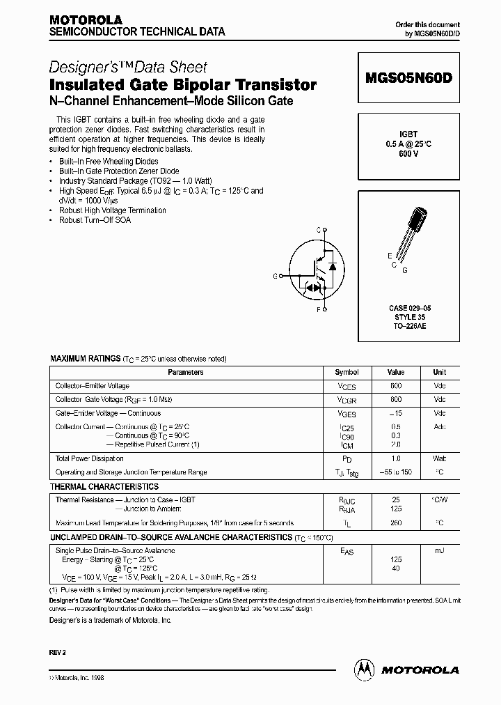 MGS05N60DD_290908.PDF Datasheet