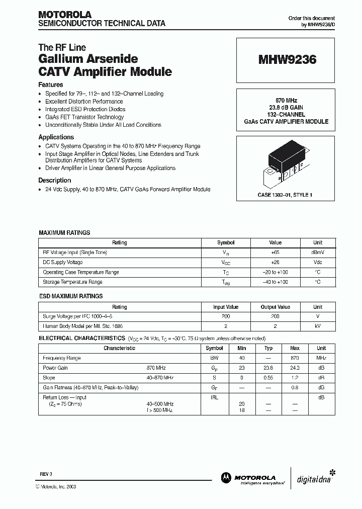 MHW9236_294611.PDF Datasheet