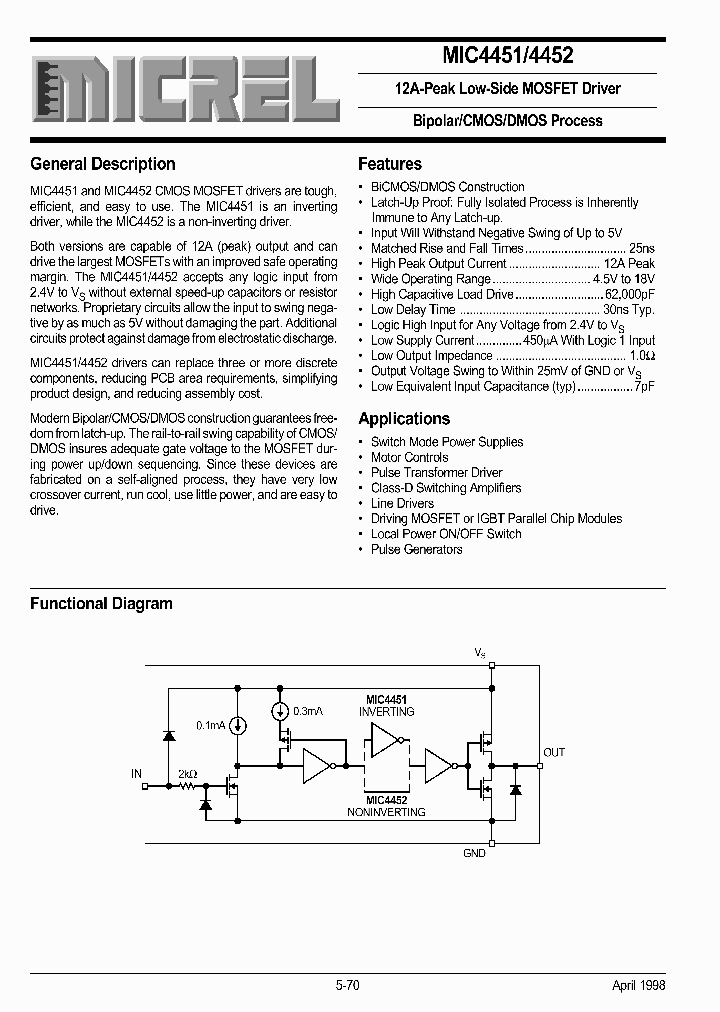 MIC4452BM_194503.PDF Datasheet