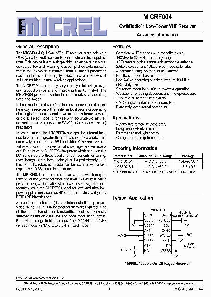 MICRF004_263543.PDF Datasheet