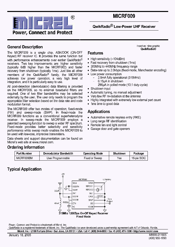 MICRF009_270029.PDF Datasheet