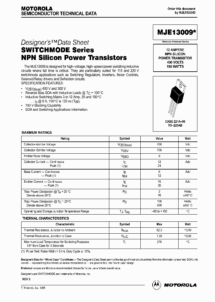 MJE13009_267088.PDF Datasheet
