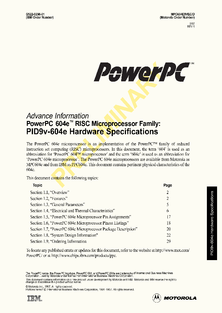 MPC604E9VED_298406.PDF Datasheet