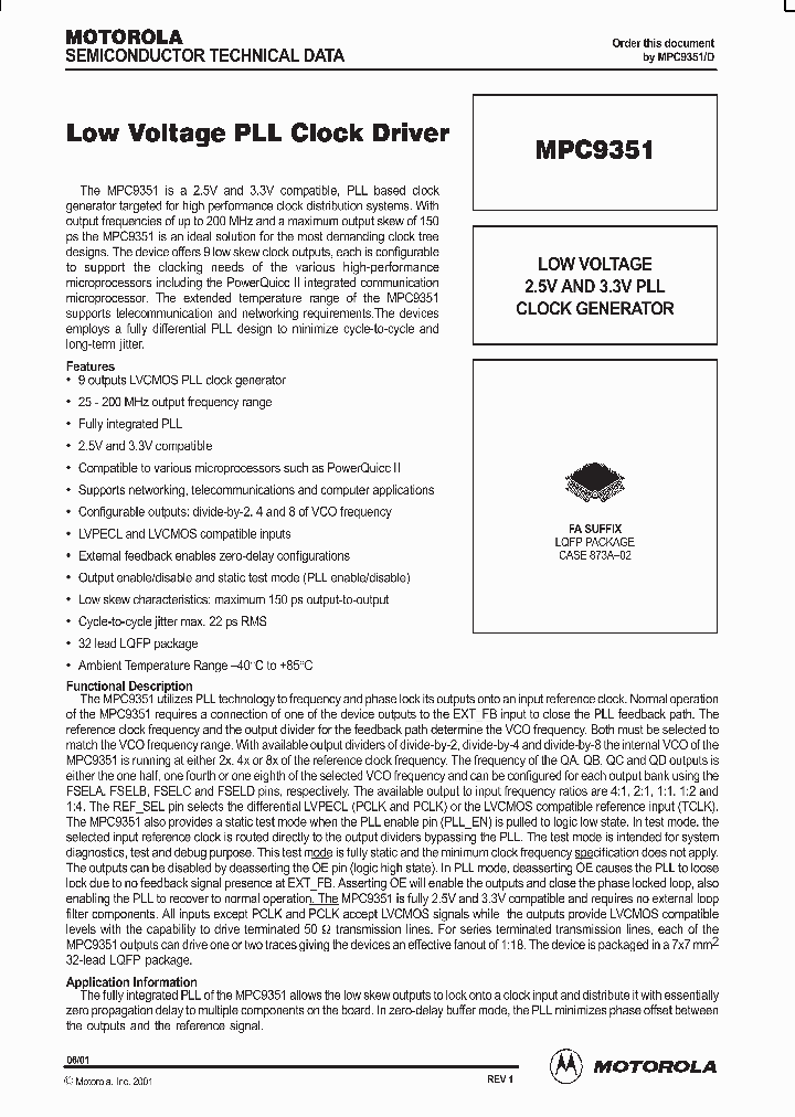 MPC9351_290258.PDF Datasheet