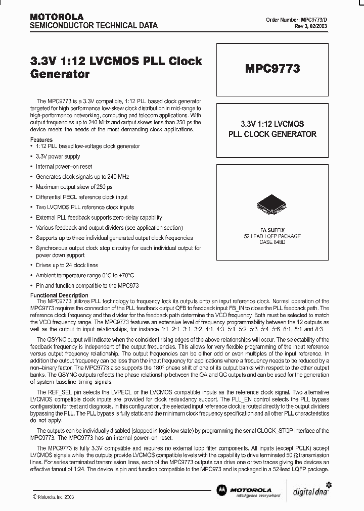 MPC9773_291565.PDF Datasheet