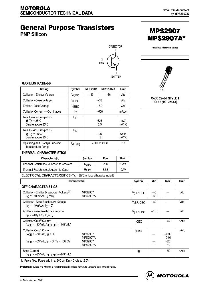 MPS2907A_286992.PDF Datasheet