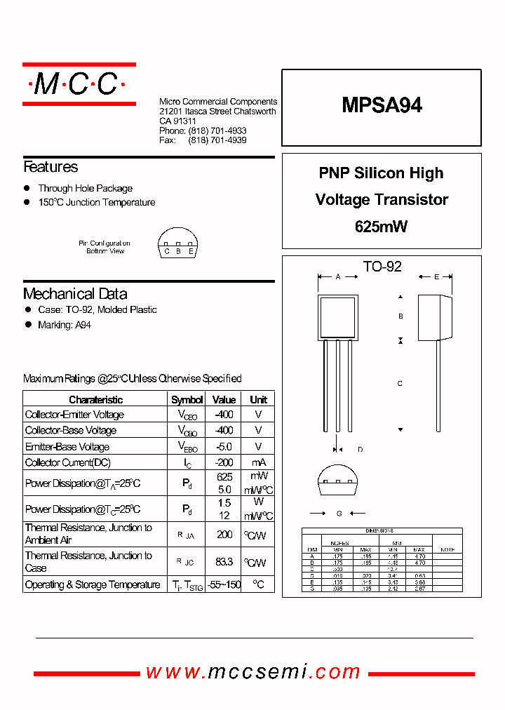 MPSA94_272446.PDF Datasheet