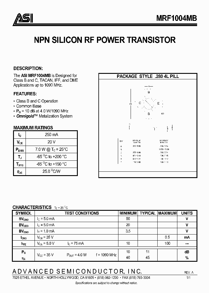 MRF1004MB_296946.PDF Datasheet