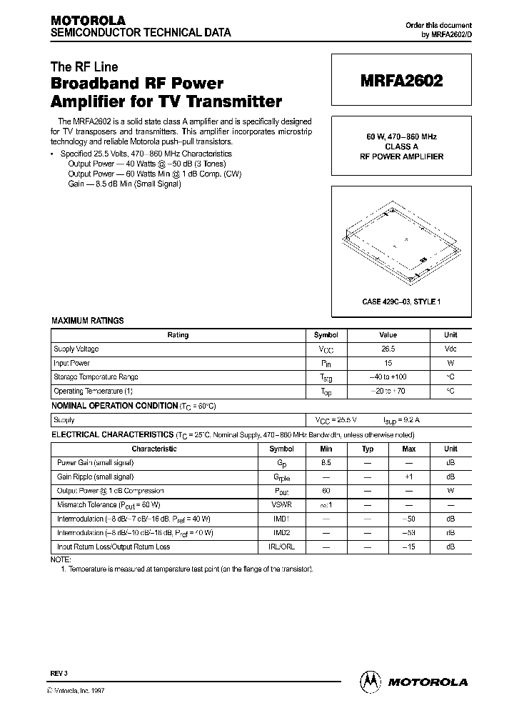 MRFA2602_297845.PDF Datasheet