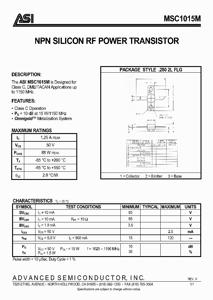 MSC1015M_277974.PDF Datasheet