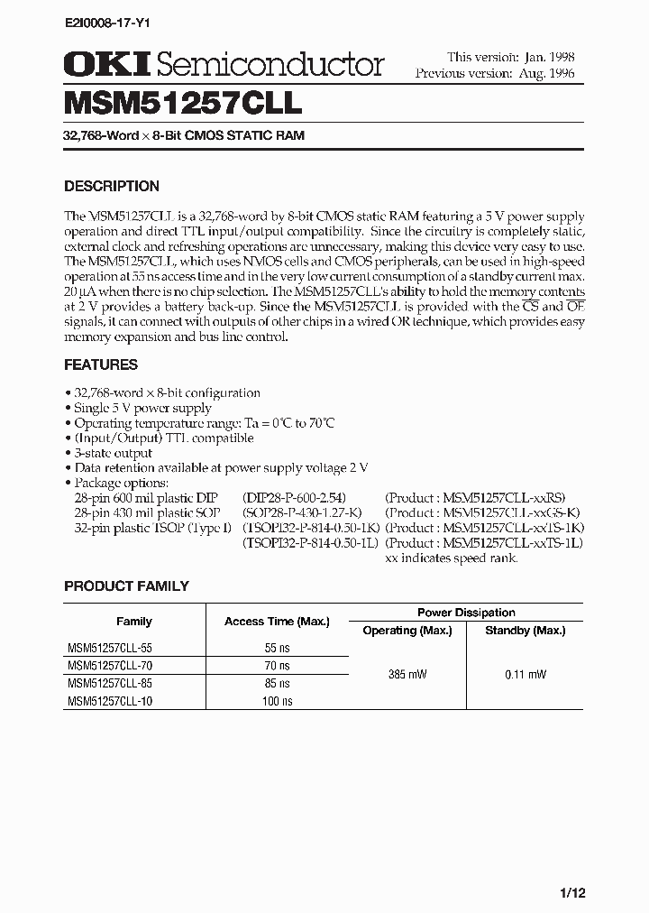 MSM51257CLL_242041.PDF Datasheet