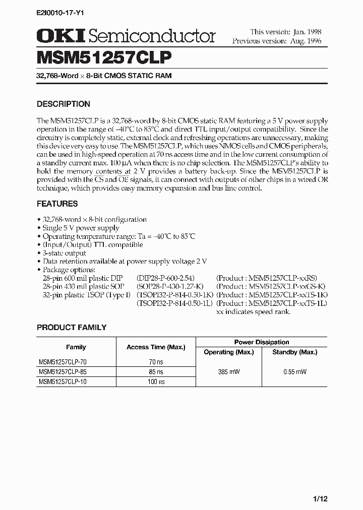 MSM51257CLP_242040.PDF Datasheet