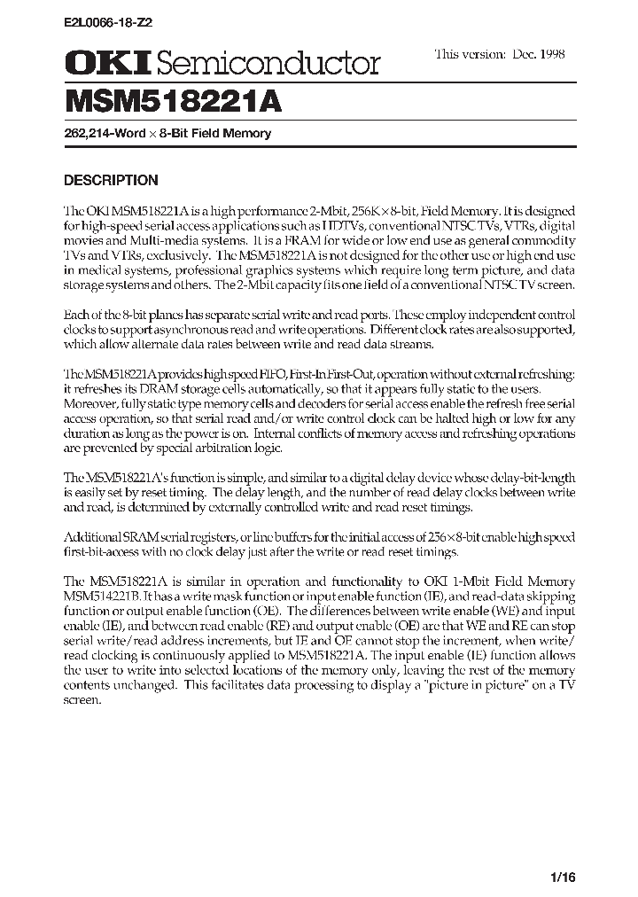 MSM518221A_290615.PDF Datasheet