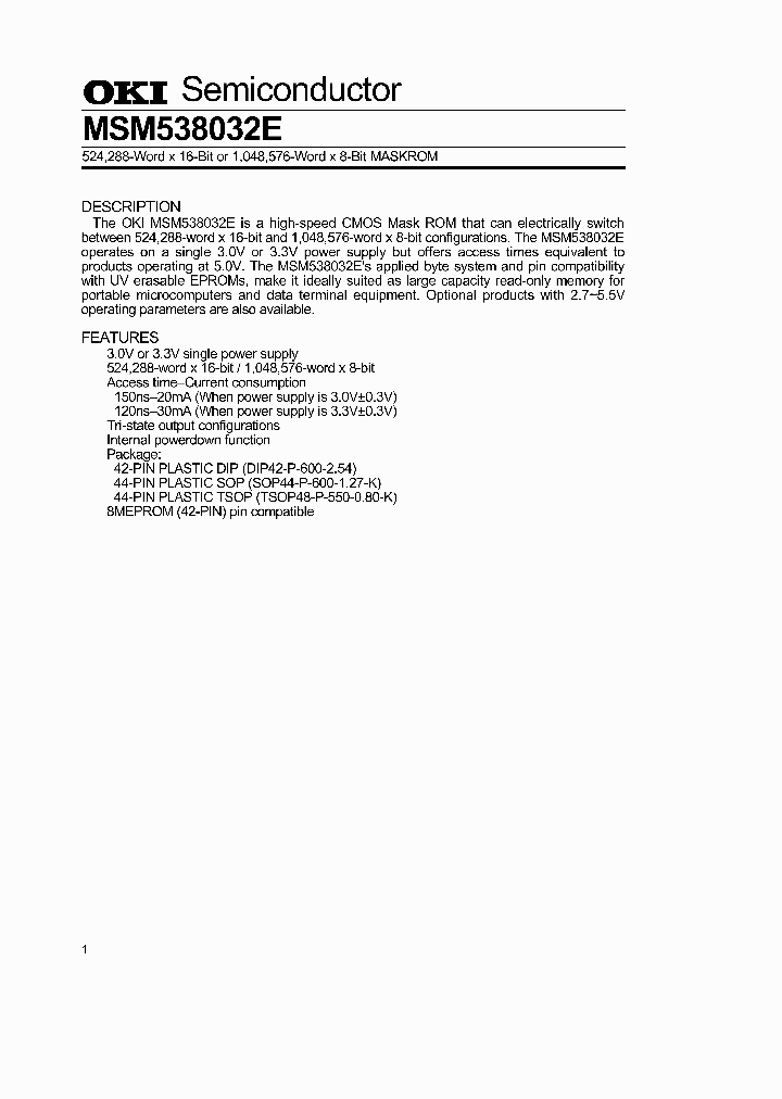MSM538032E_261310.PDF Datasheet