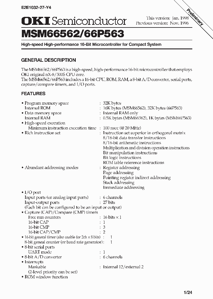 MSM66562_292541.PDF Datasheet