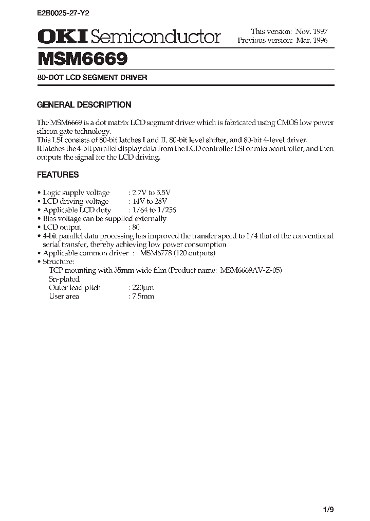 MSM6669_262996.PDF Datasheet