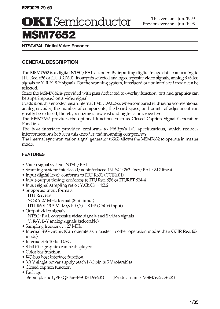 MSM7652_284068.PDF Datasheet