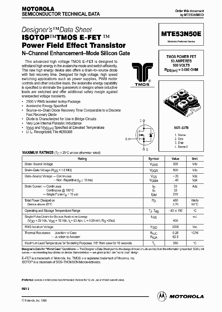 MTE53N50E_69972.PDF Datasheet