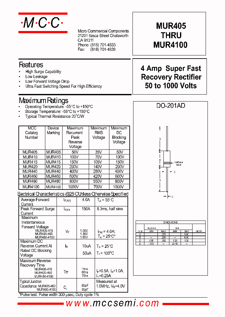 MUR460_272569.PDF Datasheet