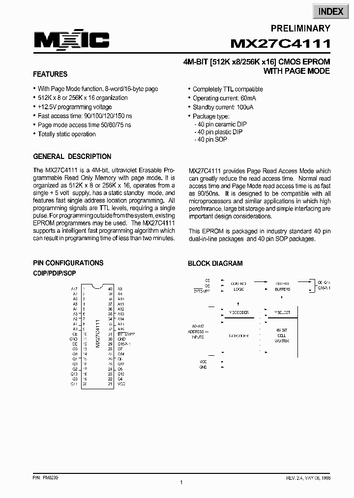 MX27C4111_283739.PDF Datasheet