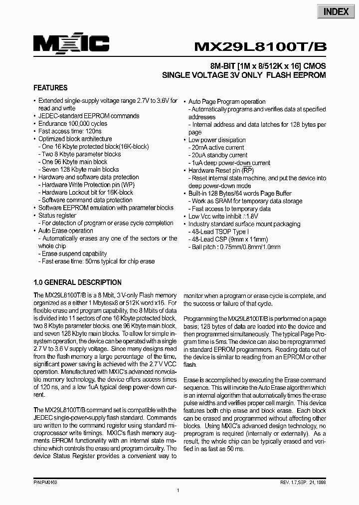 MX29L8100B_299530.PDF Datasheet