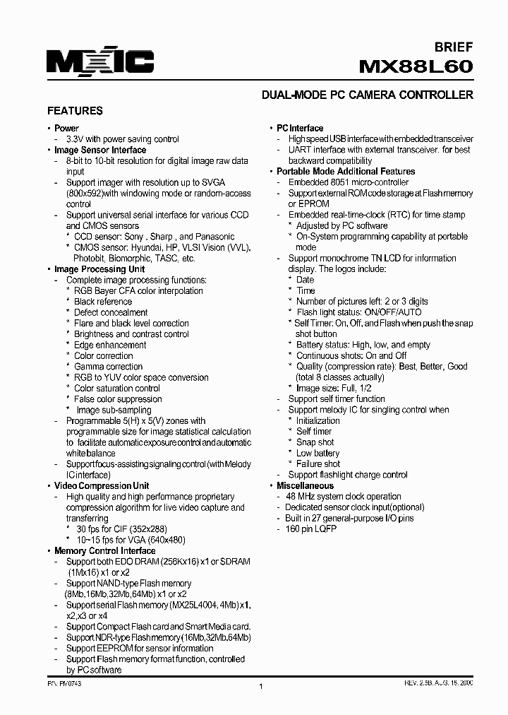 MX88L60_254394.PDF Datasheet