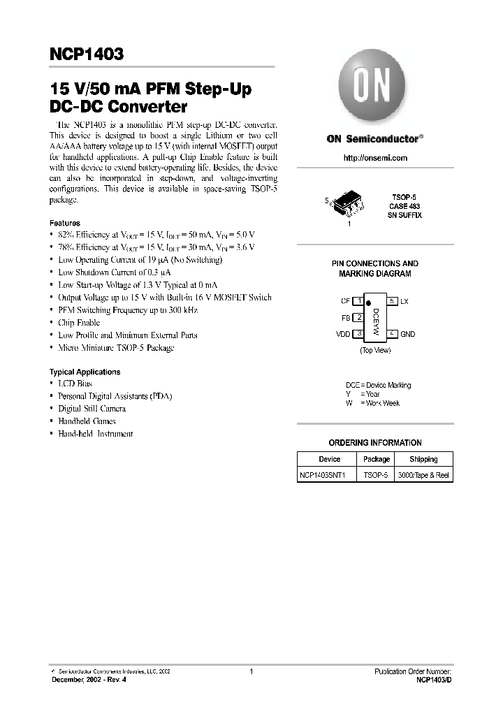 NCP1403_269642.PDF Datasheet