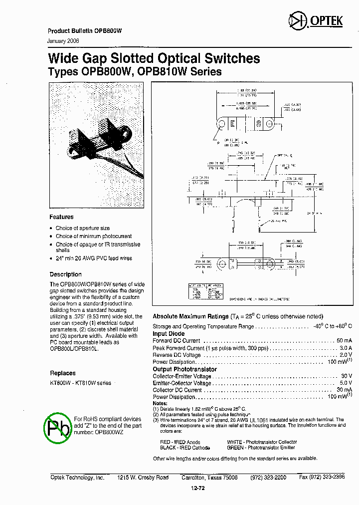 OPB810W_265592.PDF Datasheet